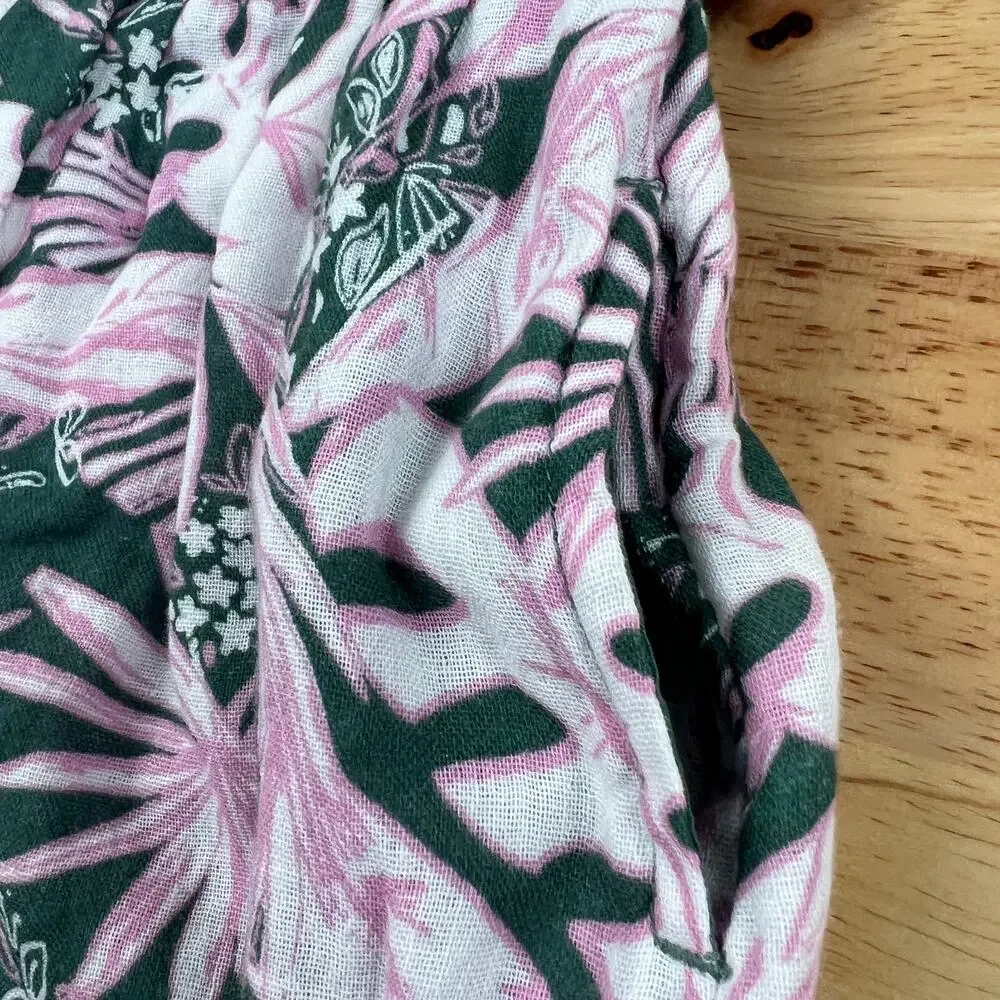 Cat & Jack Toddler Girls' Green Palm Tank Romper - Size 12M - NWT